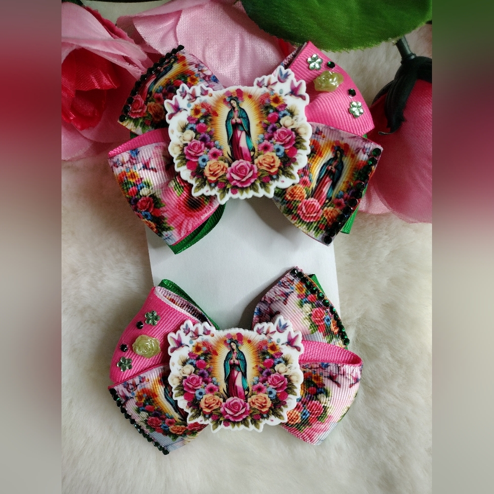 Colorful Virgin Mary Hair Bows